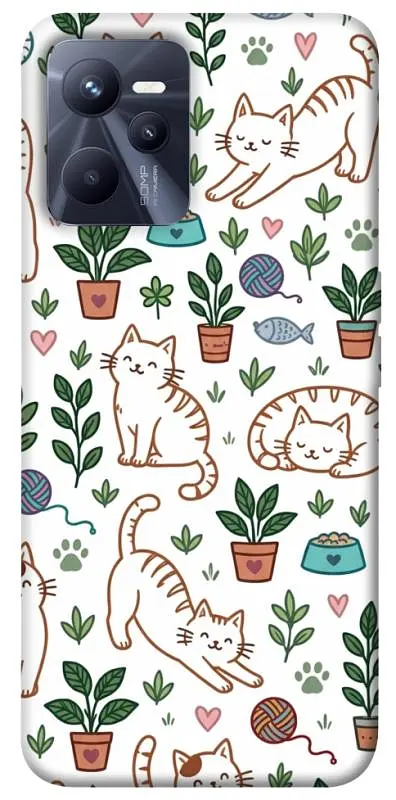 TPU чохол Demsky Cats pattern для Realme C35