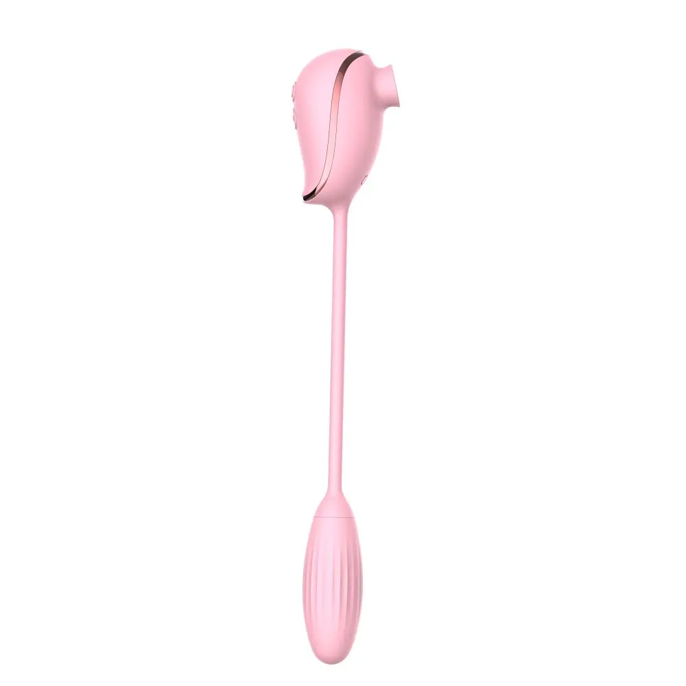Вакуумний стимулятор клітора з віброяйцем High End Suction Love Egg Pink - фото 6