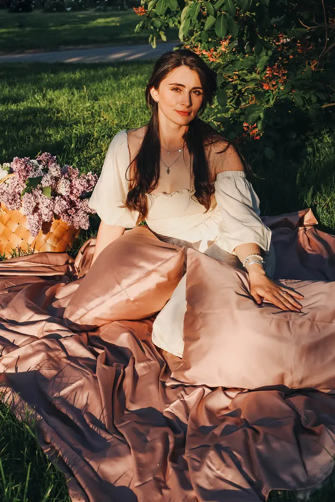 Комплект постільної білизни сатин Tea rose рожевий - двоспальний - фото 4