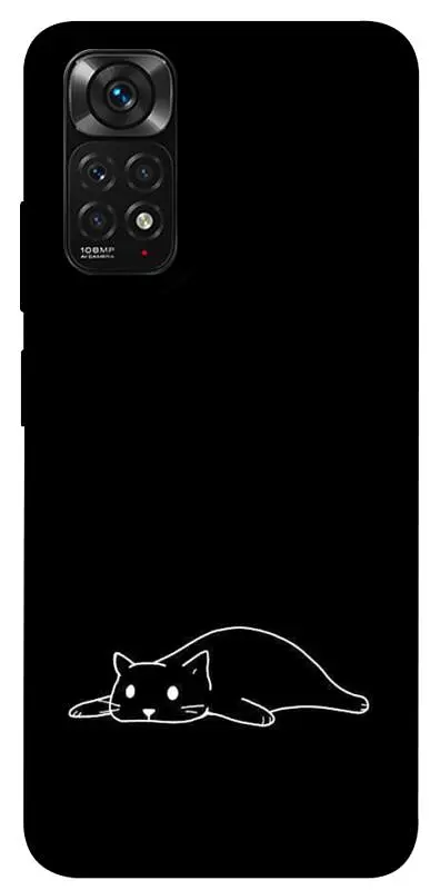 TPU чехол Demsky Lazy cat для Xiaomi Redmi Note 11 (Global) / Note 11S