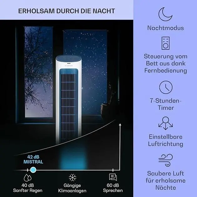 Мобильный кондиционер-вентилятор Klarstein Mistral 5-в-1 (10040150) - фото 4
