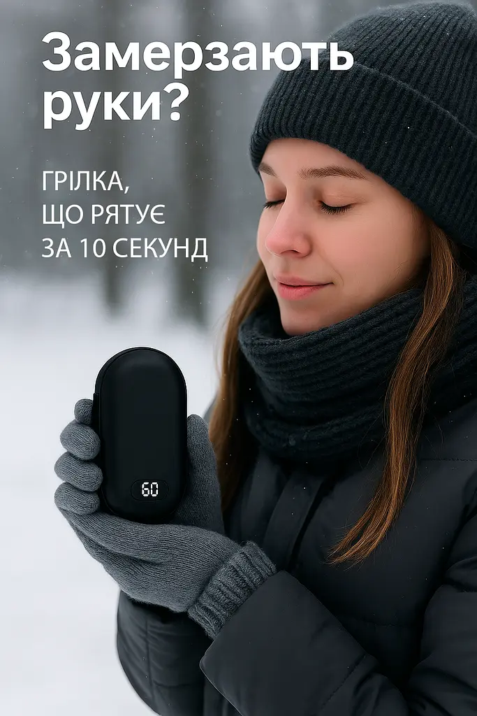 Грілка-павербанк 2 в 1 N22 3000 — компактна акумуляторна грілка з підігрівом 45/55/65°C та роботою до 5 годин Чорний - фото 8