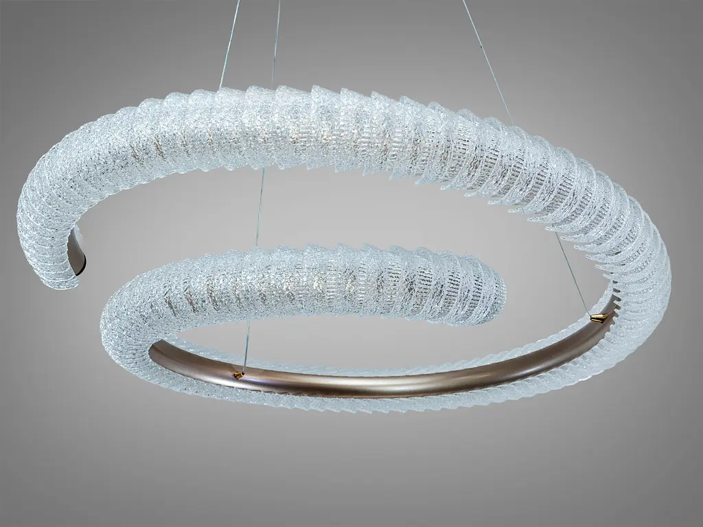 Стильна підвісна LED люстра Diasha MD2509/800CG графіт 132W з пультом до 22 м2 - фото 4