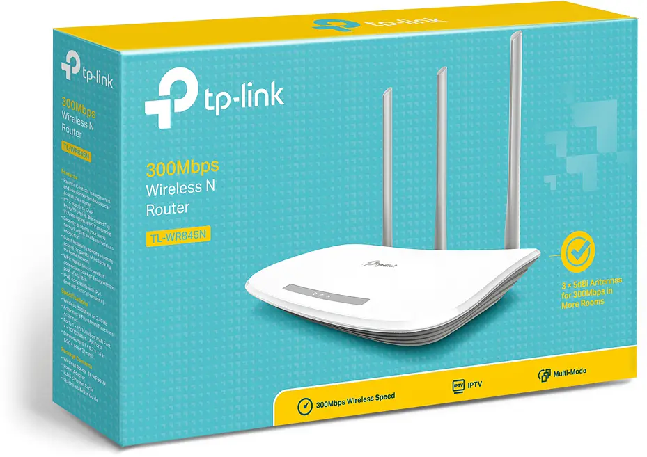 Маршрутизатор WiFi 4 роутер до 300 Мбіт/с TP-LINK N300 TL-WR845N - фото 3