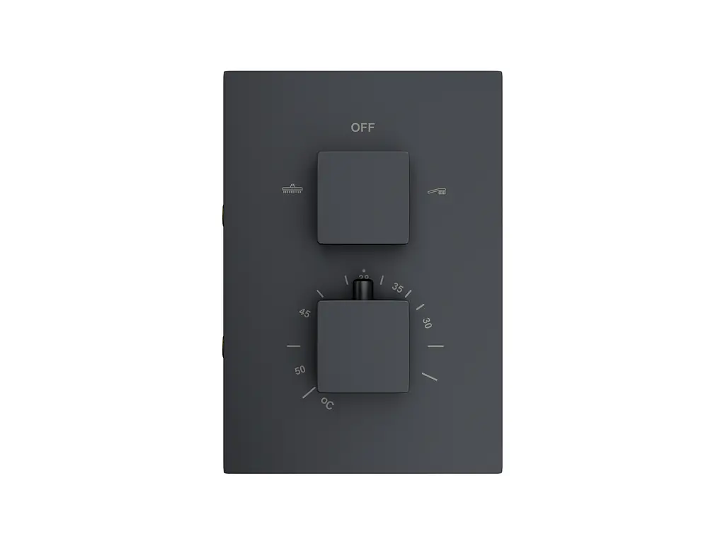 Душова система прихованого монтажу Corsan Adour black + BOX з термостатом Z01TBL, Чорний матовий - фото 3