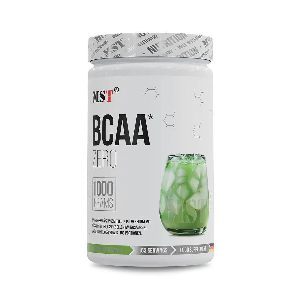 Амінокислоти BCAA ZERO, 1 кг - Зелене яблуко MST Nutrition vit0004628