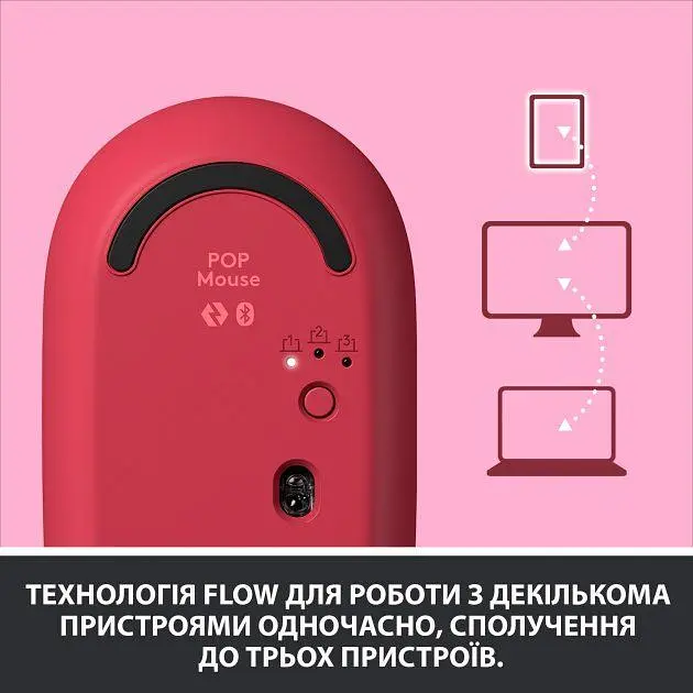 Миша Logitech POP Mouse Bluetooth Heartbreaker Rose (910-006548) [69017] - фото 12