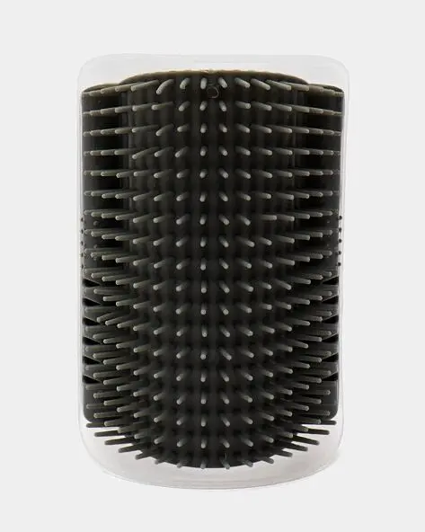 Щітка-чесалка для кішок Semi Brush-comb, Black з кутовим кріпленням до стіни - фото 2