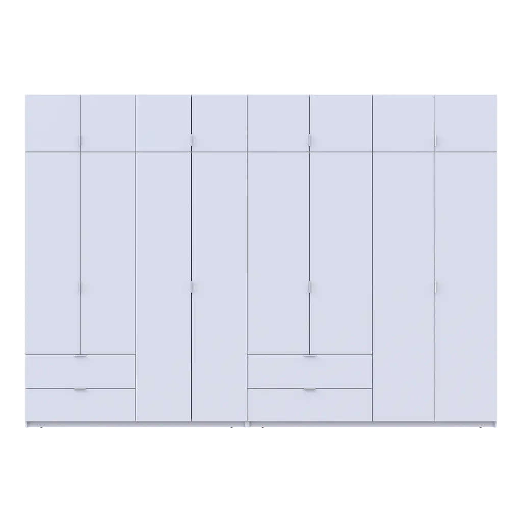 Шафа для одягу Doros Лукас Біла 4+4 ДСП 340х50х240 (42005138) - фото 4