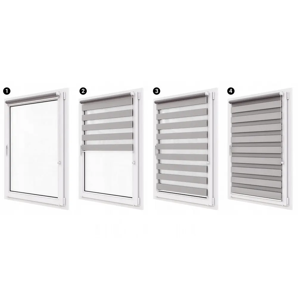 Ролети день ніч фактурні Ролети на вікна день ніч Жалюзі день ніч 3004 Графіт 920 - фото 3