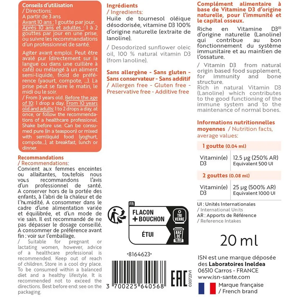 Комплекс Ineldea Vital-D3 Міцність кісток та підтримка імунітету 1000 МО 20 мл - фото 2