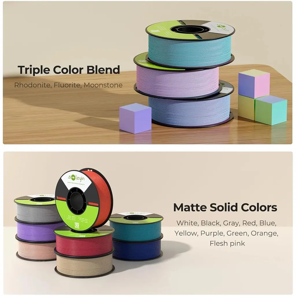 Пластик для 3D-принтера Creality Soleyin matte 1кг, 1.75мм, white (3301010512) - фото 4