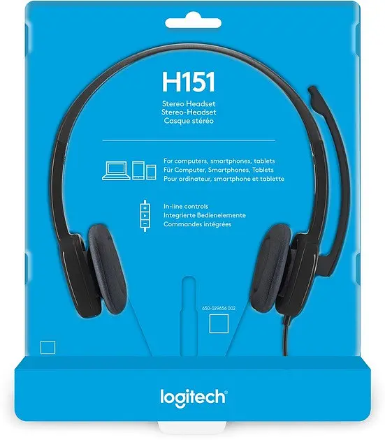 Навушники гарнітура Logitech H151 Stereo (981-000589) чорна - фото 6