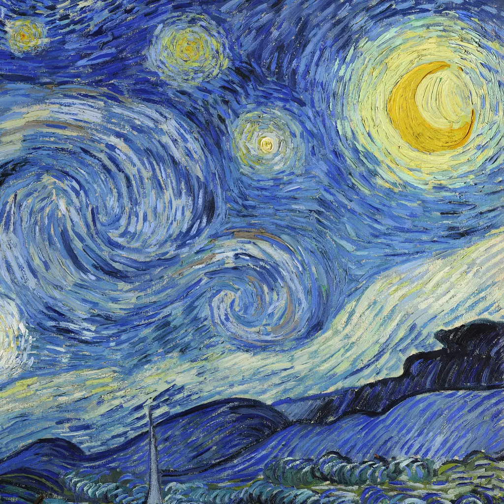 Інтер'єрна картина Зоряна ніч, Вінсент ван Гог, Vincent van Gogh, Starry Night, інтер'єрний декор, 60×75 см (id6353) - фото 7