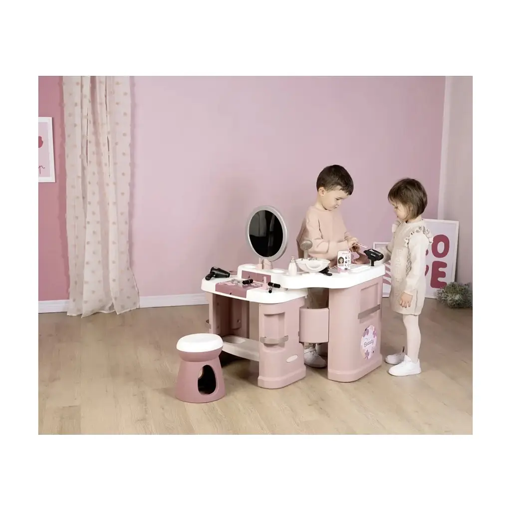 Ігровий набір Smoby Б'юті салон Стиліст з набором косметики, звукові та світлові ефекти, 32 аксесуари (7600320256) - фото 7