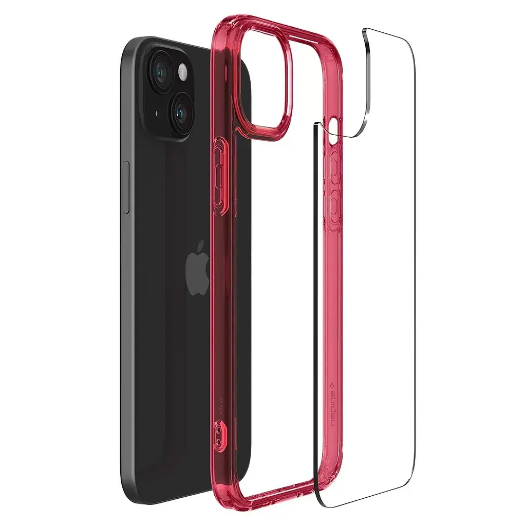 Протиударний прозорий чохол Spigen Ultra Hybrid  для iPhone 15 Red Crystal ACS06794 - фото 10