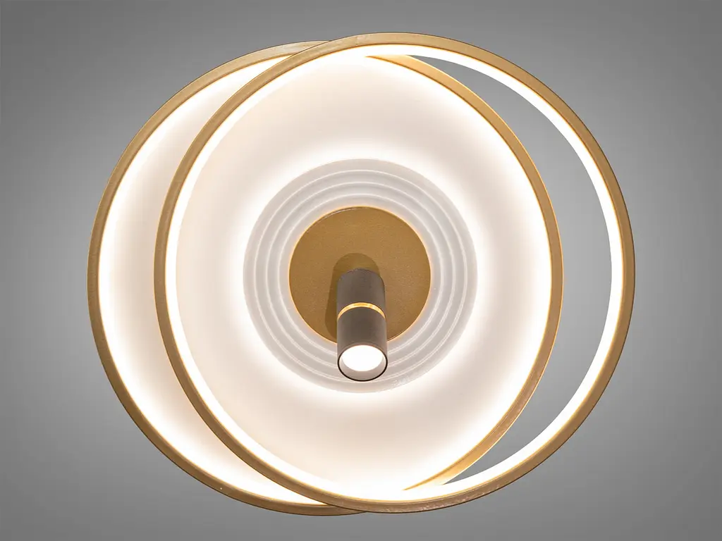 Сучасна LED-люстра Diasha 5532WH+G dimmer білий + золото, 66 Вт, з пультом і димером, 46 см - фото 4