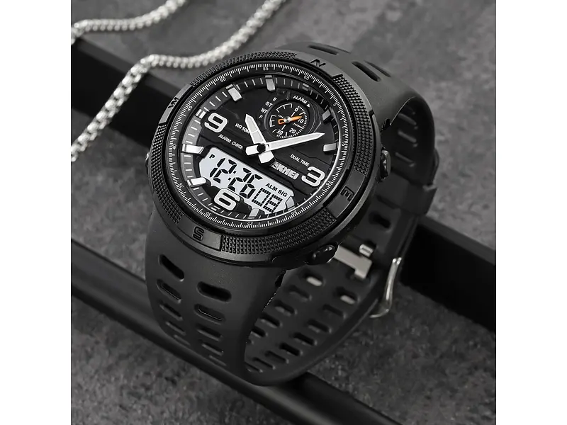 Чоловічий наручний годинник 1655BKWT Black-White Skmei acs0030650 - фото 5