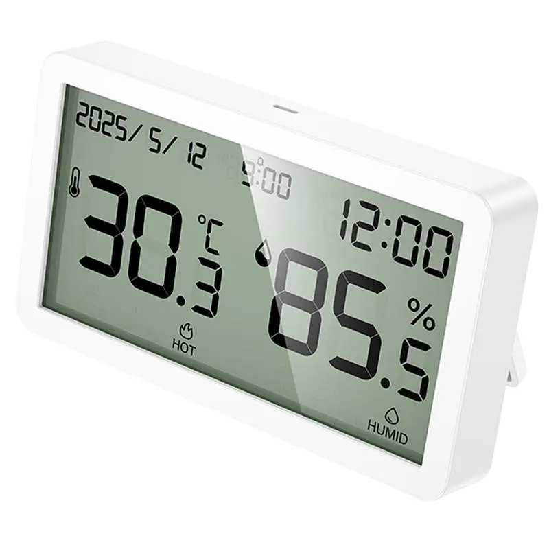 Електронний термогігрометр + годинник Hoco HX42 Indoor White - фото 6