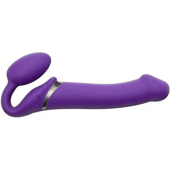 Безременный страпон с вибрацией Strap-On-Me Vibrating Violet L - фото 5