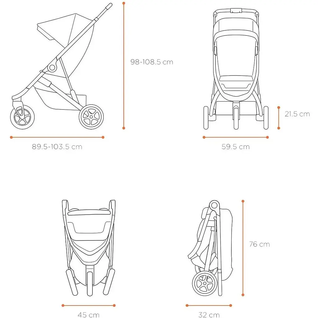 Дитяча коляска Thule Spring Black / Misty Rose Melange (TH 11300200-11300307) - фото 7
