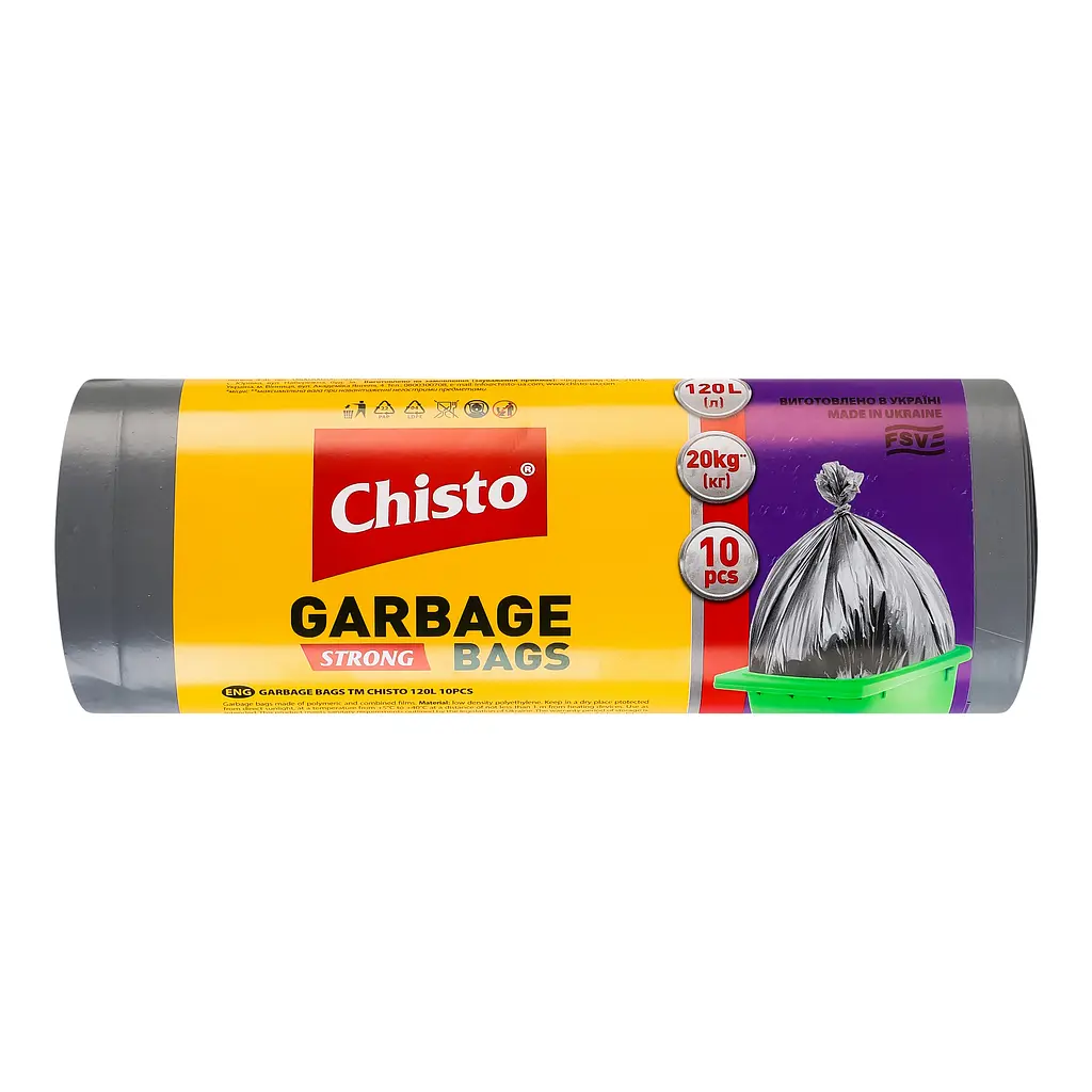 Мішки для сміття Chisto Strong, 120 л, 10 шт. - фото 4