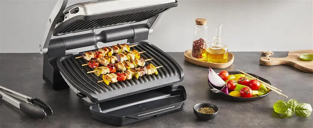Гриль Tefal притискний OptiGrill + 2000Вт знімні пластини алюміній метал (GC717D10) - фото 8