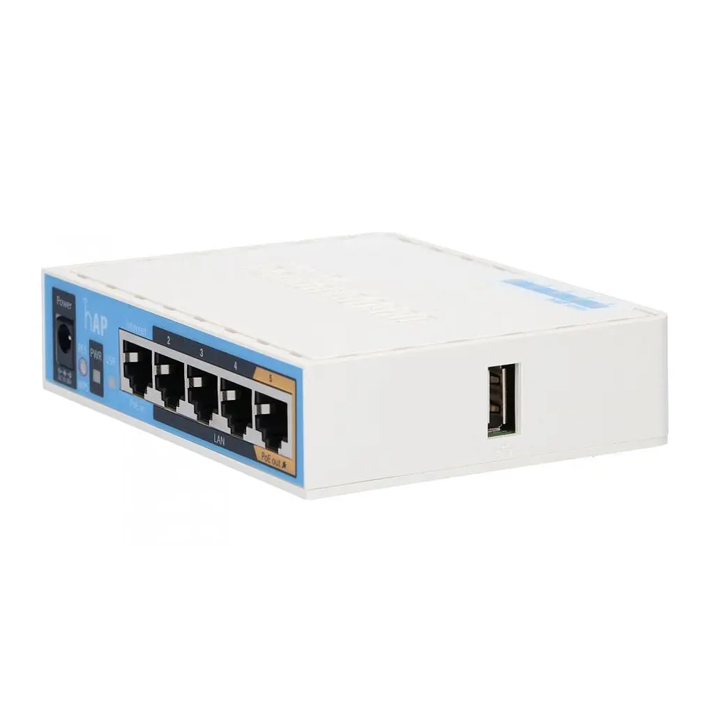 Маршрутизатор Mikrotik RB951Ui-2ND hAP with 650MHz CPU, 64MB RAM, 5xLAN, built-in 2.4Ghz 802.11b/g/n - фото 5