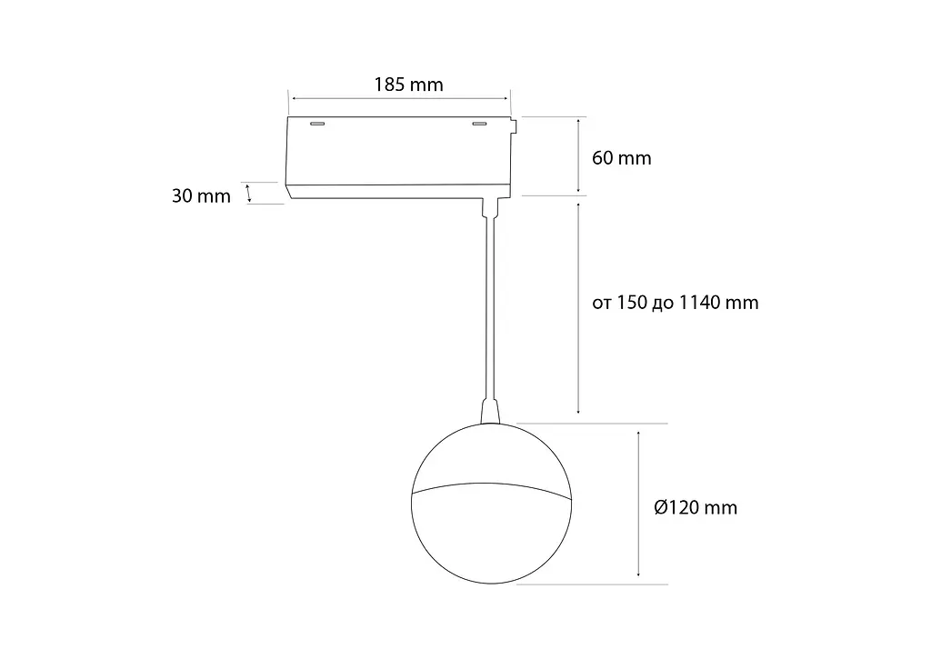 Трековий Світильник MJ-Light Magnet TS-HL7743/6W SBK 3000K - фото 3