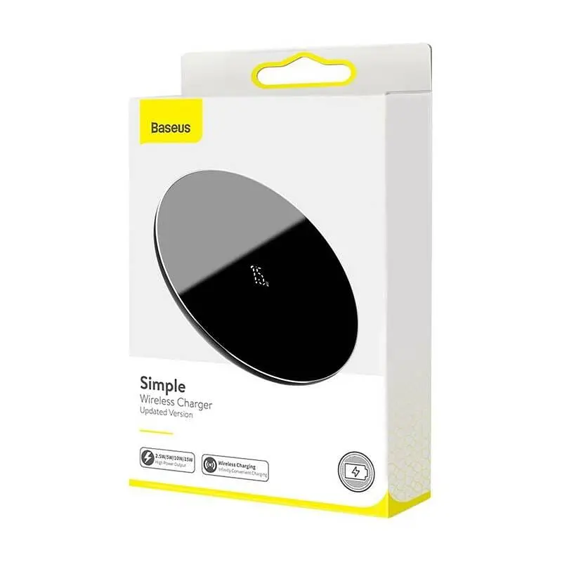 Бездротовий зарядний пристрій Baseus Simple Wireless Charger Black [WXJK-B01] [67862] - фото 7