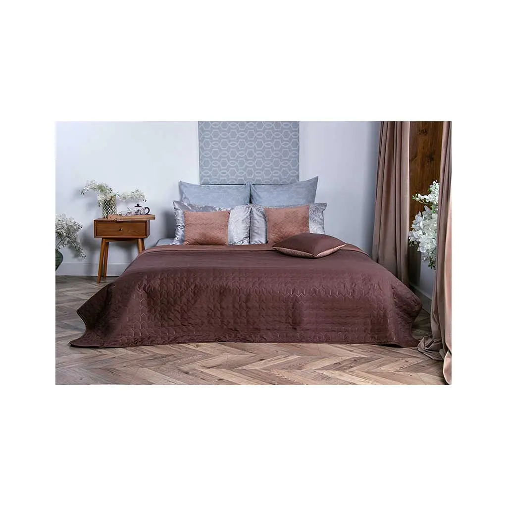 Покривало Руно двостороннє VeLour Коричневе 150 х 220 см (360.55_Cappuccino) - фото 4