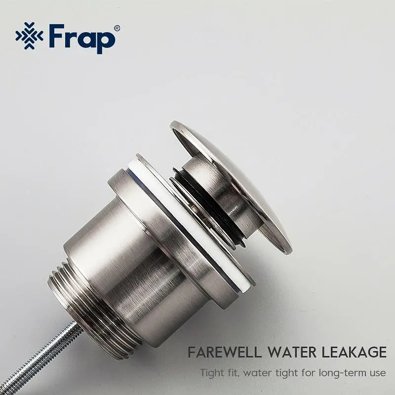 Донний клапан Frap F62-5, автомат, 1 1/4", сатин, Хром матовий - фото 3