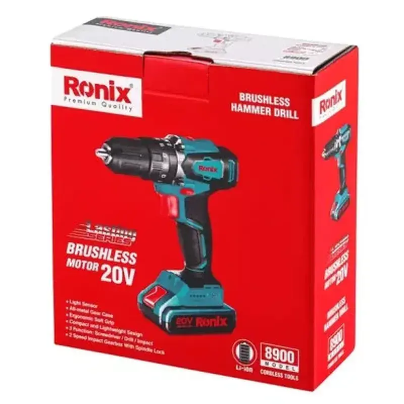 Шуруповерт Ronix ударний акумуляторний 20В (без АКБ та ЗП) (8900) - фото 10
