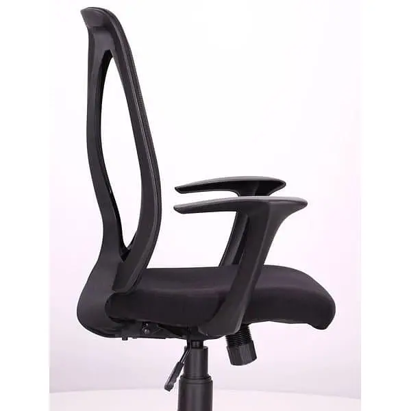 Офисное кресло для персонала Art Metal Furniture Nickel Black сиденье Сидней-07/спинка Сетка SL-00 черная (297089) - фото 9