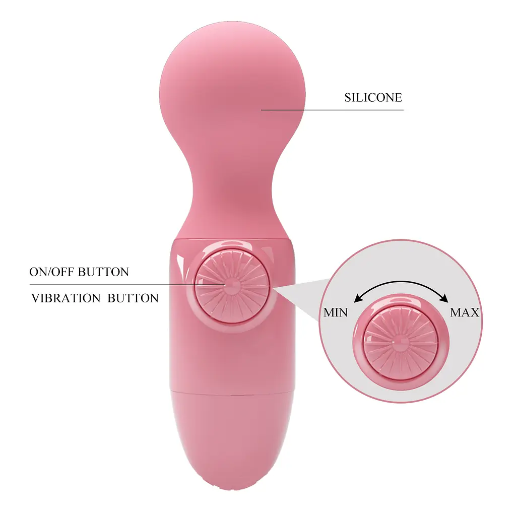 Вібратор Pretty Love Little Cute Mini Stick Light Pink - фото 9