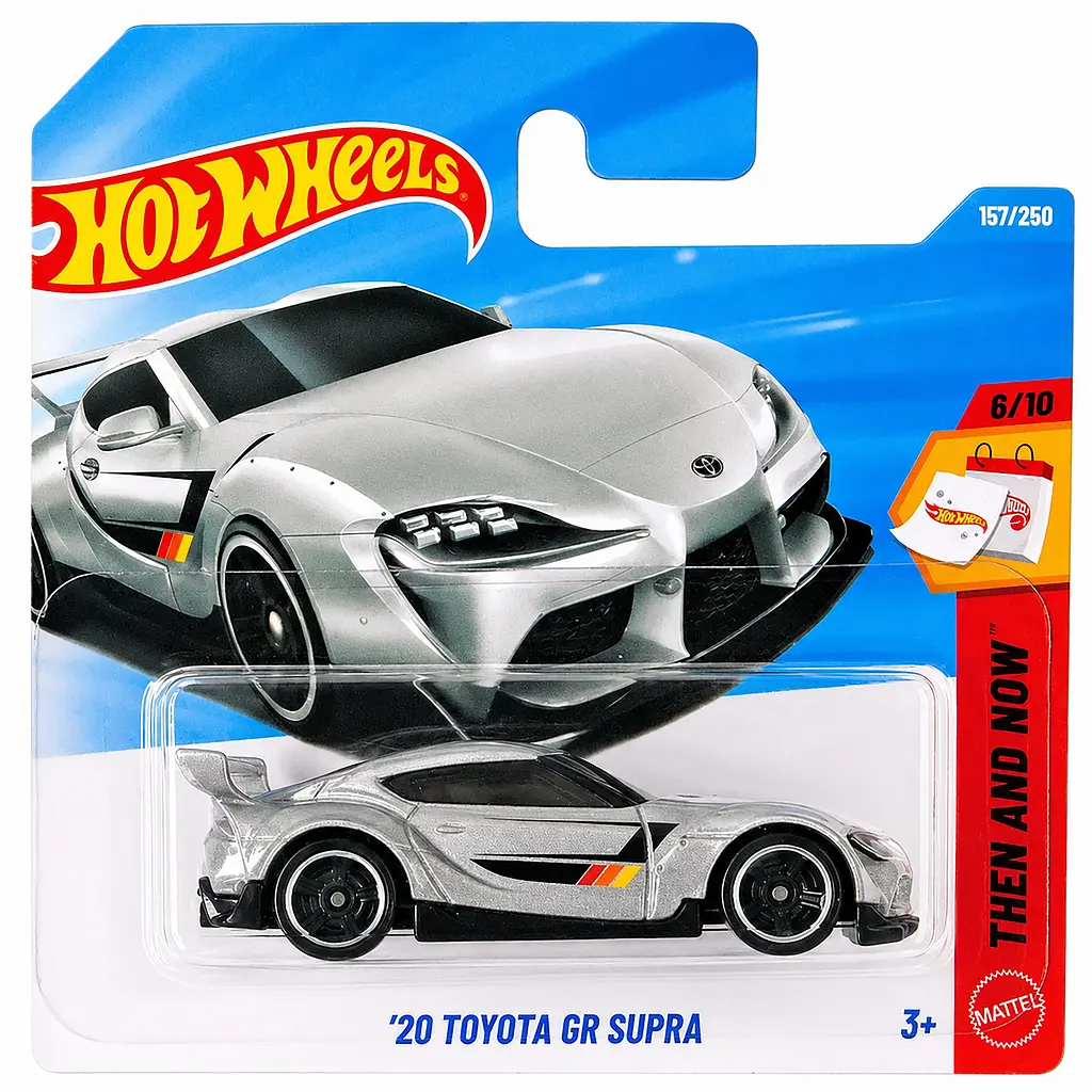 Базова машинка Hot Wheels HW Then and Now 20 Toyota GR Supra срібляста (5785) JJK04-N521