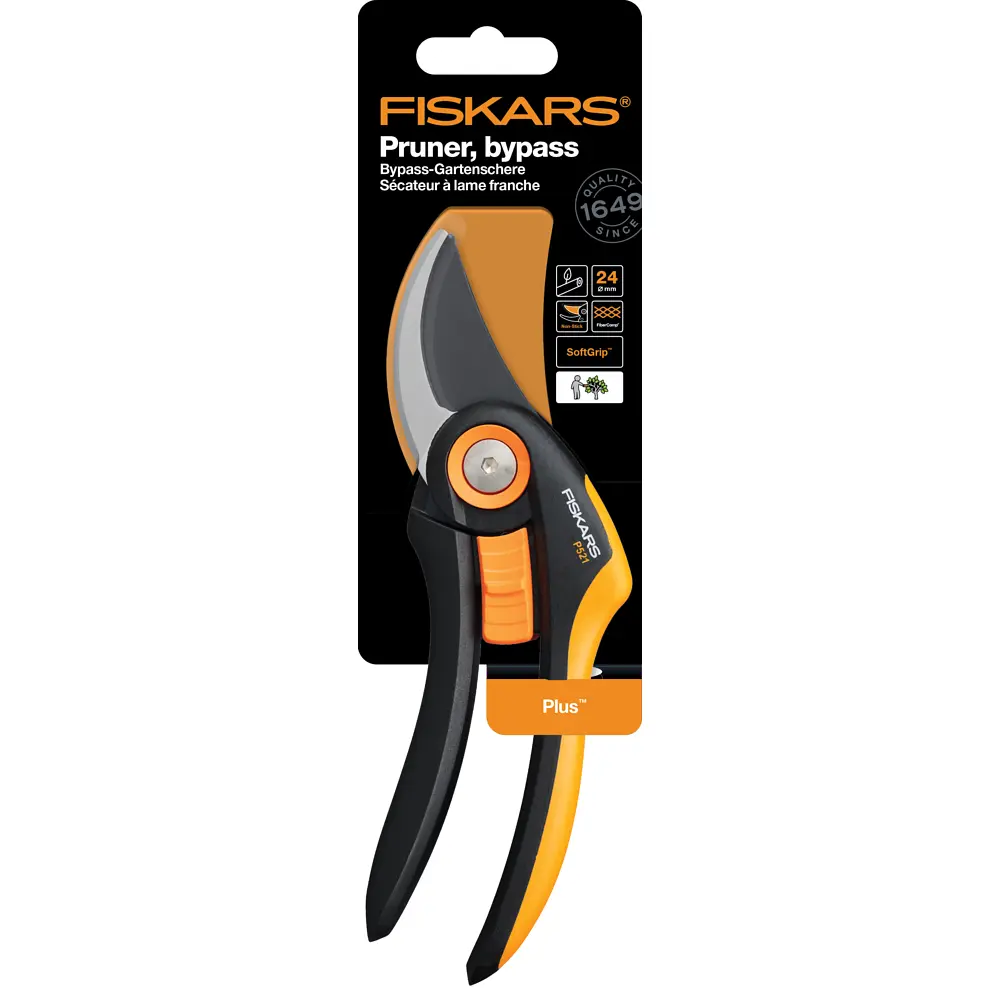 Секатор Fiskars Plus P521, Bypass до 24 мм (1057167) - фото 5