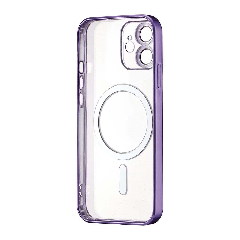 Чохол Ductil Metallic Edge with MagSafe (Protected Camera & Lens) iPhone 12 Deep Purple - фото 3