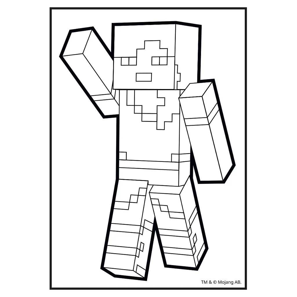 Розмальовка А4 Yes Minecraft з наліпками 8 сторінок (743221) - фото 2