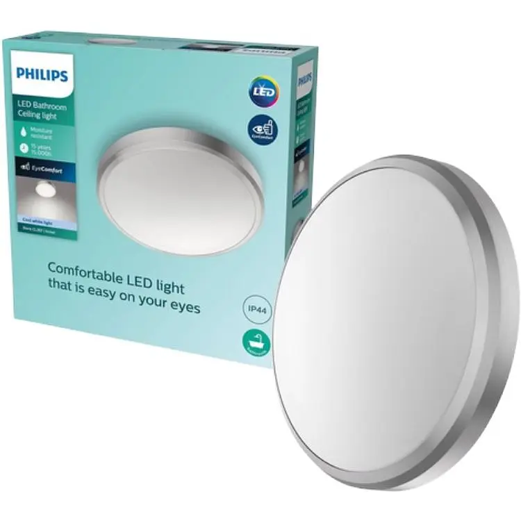 Светильник Philips Doris CL257 EC 17W 40K N IP44 для ванной комнаты никель (929002368001) - фото 2
