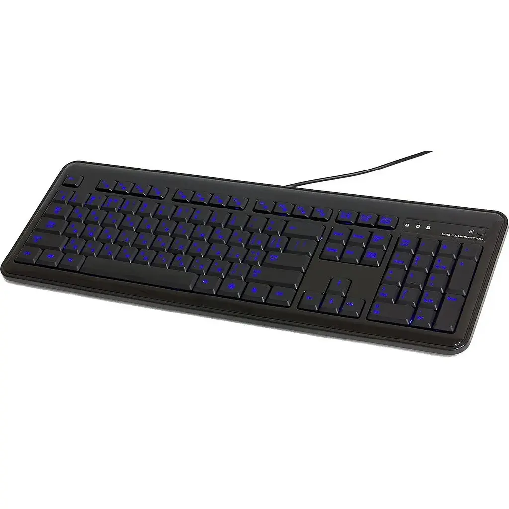 Клавіатура HQ-Tech KB-307F Blue LED USB black - фото 3