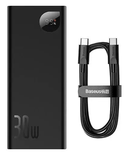 Портативна батарея Powerbank Baseus Adaman Metal Digital Display 20000 mAh 30 W PPAD030001 Black - фото 2