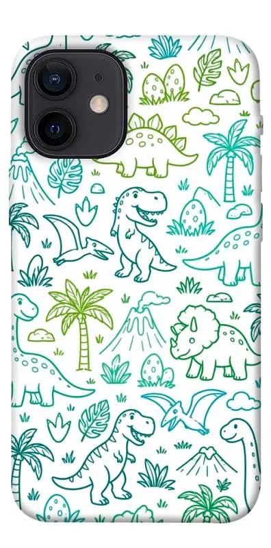 TPU чохол Demsky Dino pattern для Apple iPhone 12 mini (5.4")
