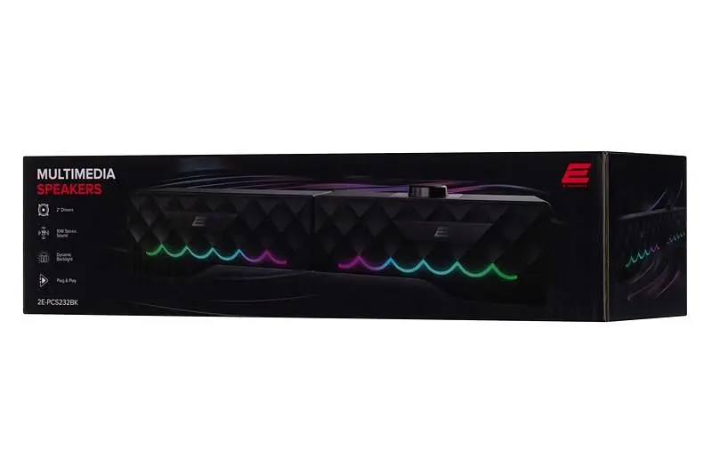 Акустична система 2E PCS232 RGB Soundbar Black (2E-PCS232BK) - фото 2