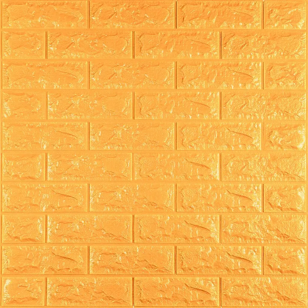 3D панель Sticker Wall самоклеюча 700x770x7мм цегла Золота 011-7 SW-00000052 - фото 1