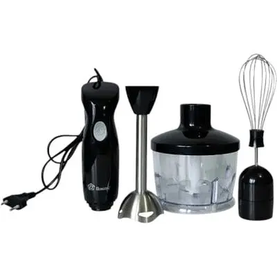 Блендер занурювальний Domotec MS-5103 3 в 1 з ножами з нержавіючої сталі з чашею склянкою та насадками в комплекті 500 W - фото 1