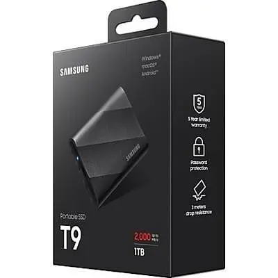 SSD накопичувач Samsung T9 1TB Black (MU-PG1T0B) - фото 3