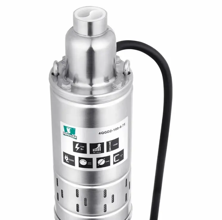 Насос глибинний вихровий Pumpman 4QGD2-100-0.75 кВт Нmax 135 м Qmax 2,4 куб.м 750 Вт (CV029779) - фото 3