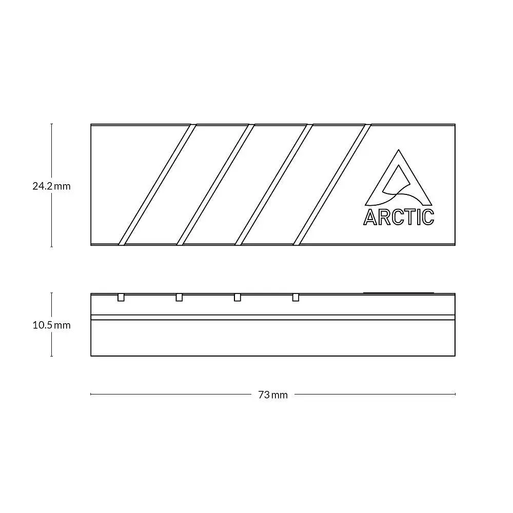 Радіатор охолодження до накопичувача SSD ARCTIC M2 PRO M.2 ACOTH00001A Black - фото 7