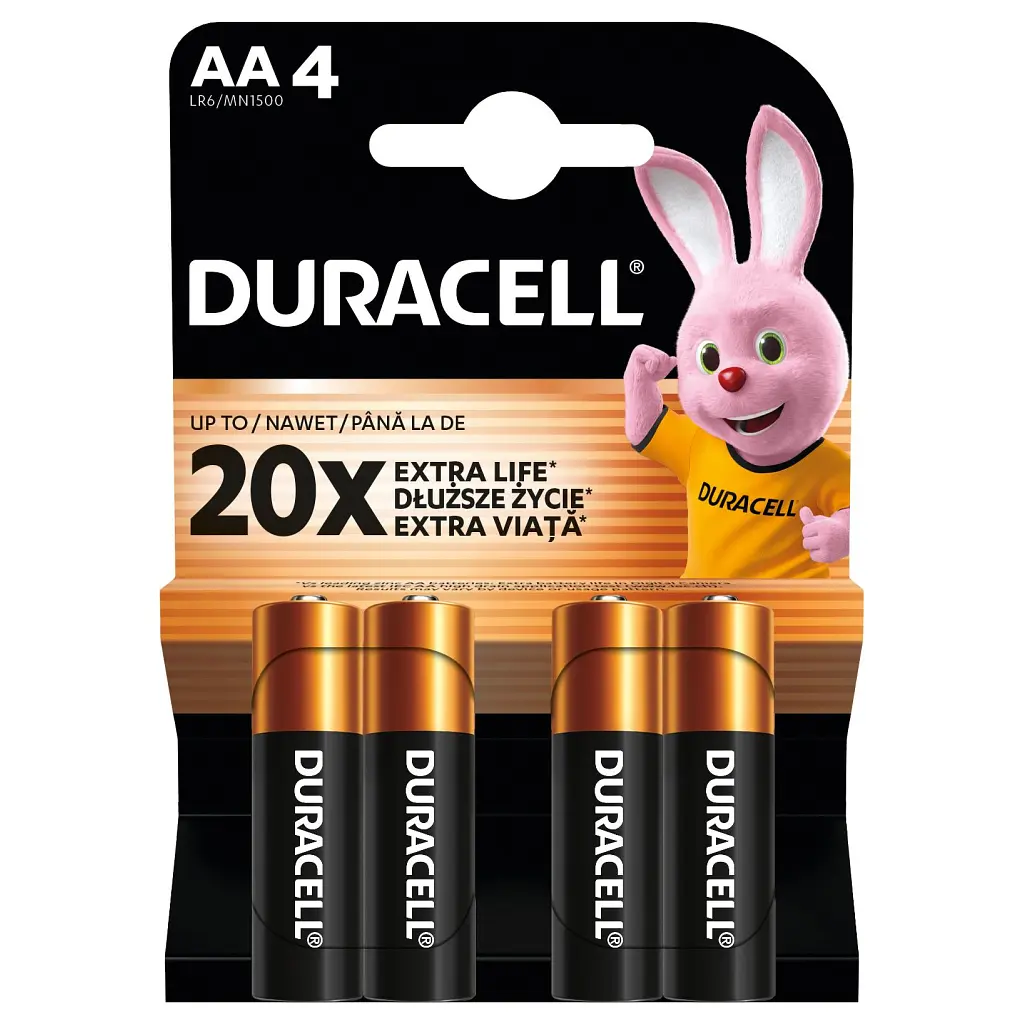 Батарейка Duracell AA лужні 4 шт. в упаковці (5000394052536 / 81551270) - фото 2